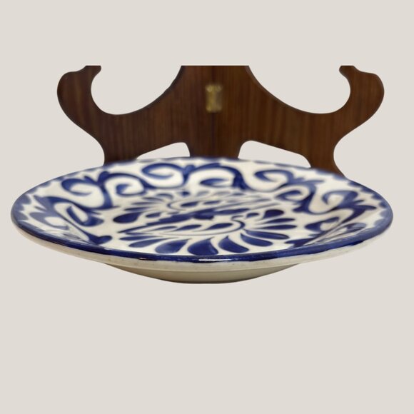 12" Oval Serving Platter Puebla Blue by Anfora (Mexico) - Picture 9 of 9